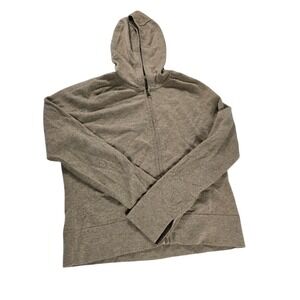 Grayson & Dunn 100% Cashmere Full Zip Hoodie Sweater Taupe Tan XL Womens